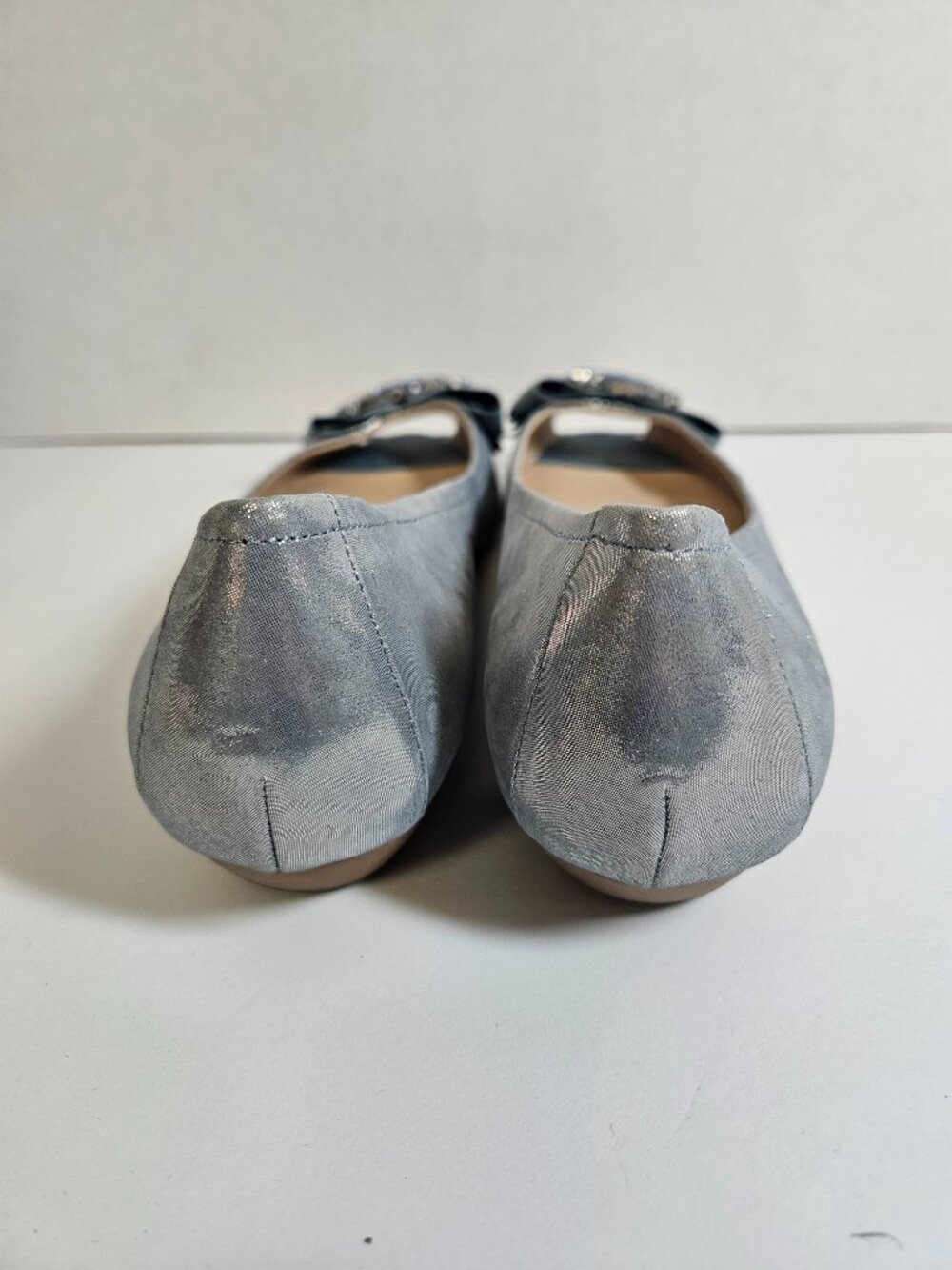 Nine West Blue Shimmer Flats size 9.5 - Picture 3 of 12
